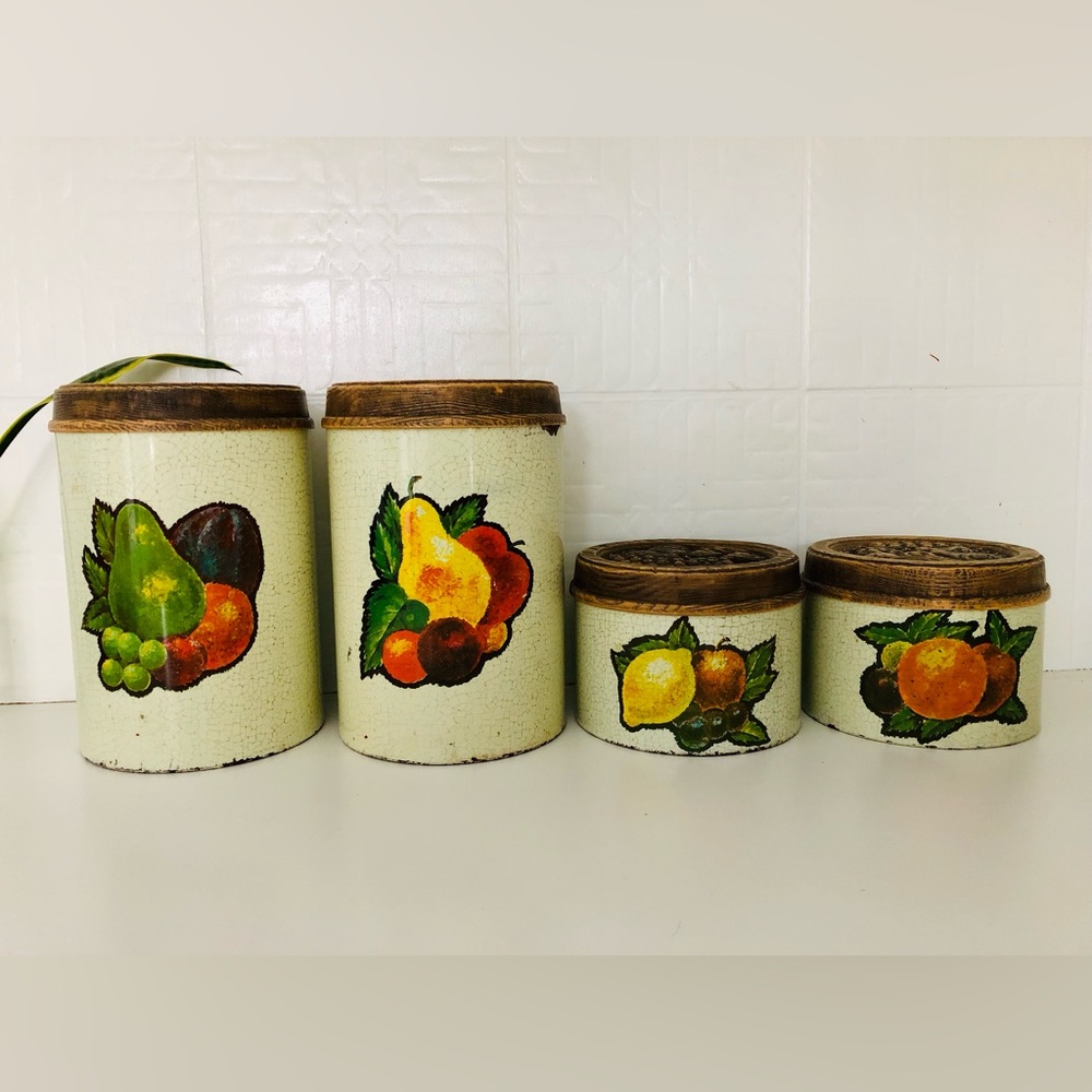 VTG Cheinco contenants en aluminium et plastique/kitchen canisters. USA 1960